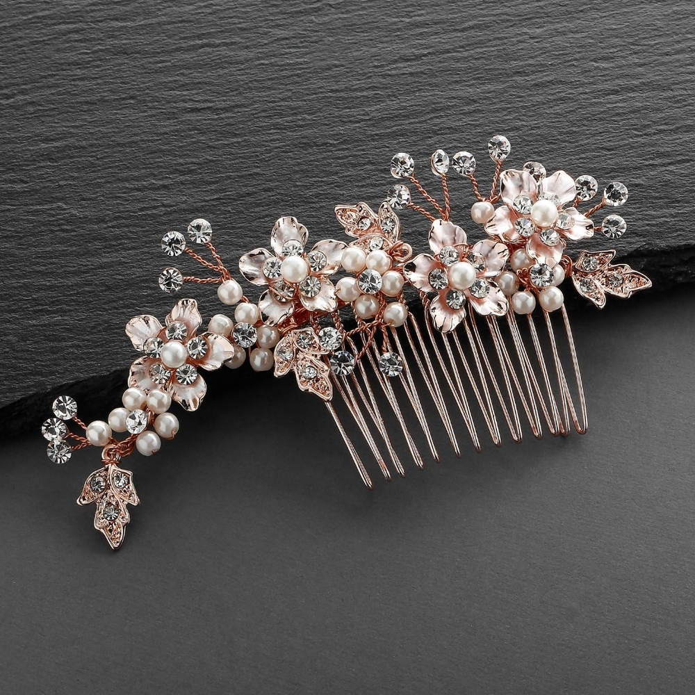 NEW Rose Gold Bridal Comb